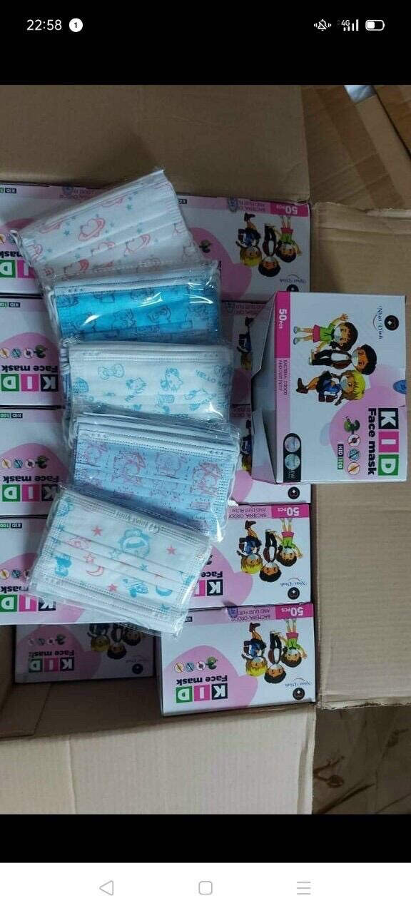 Hộp 50 cái khẩu trang y tế trẻ em
