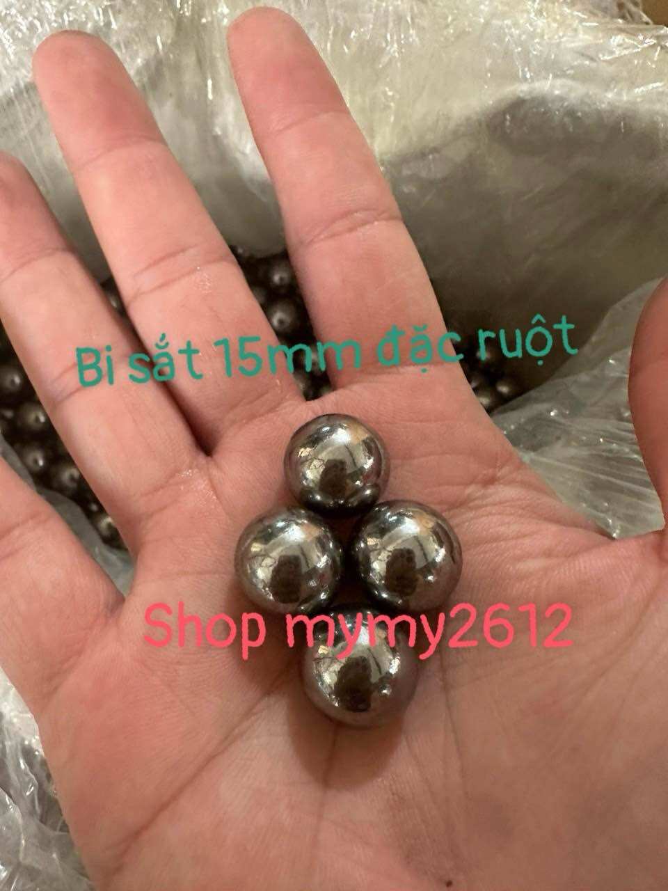 Hot ! Hàng mới ! Bi bằng sắt 15mm ( bán theo viên )