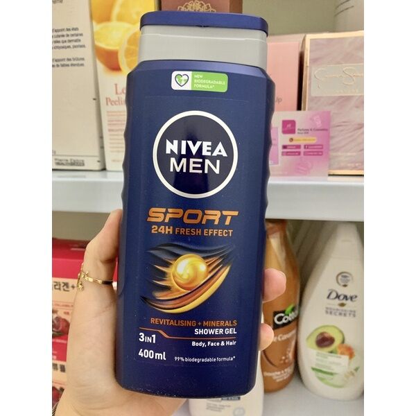 Sữa tắm gội 3in1 nivea men 400ml (hàng chuẩn đức)