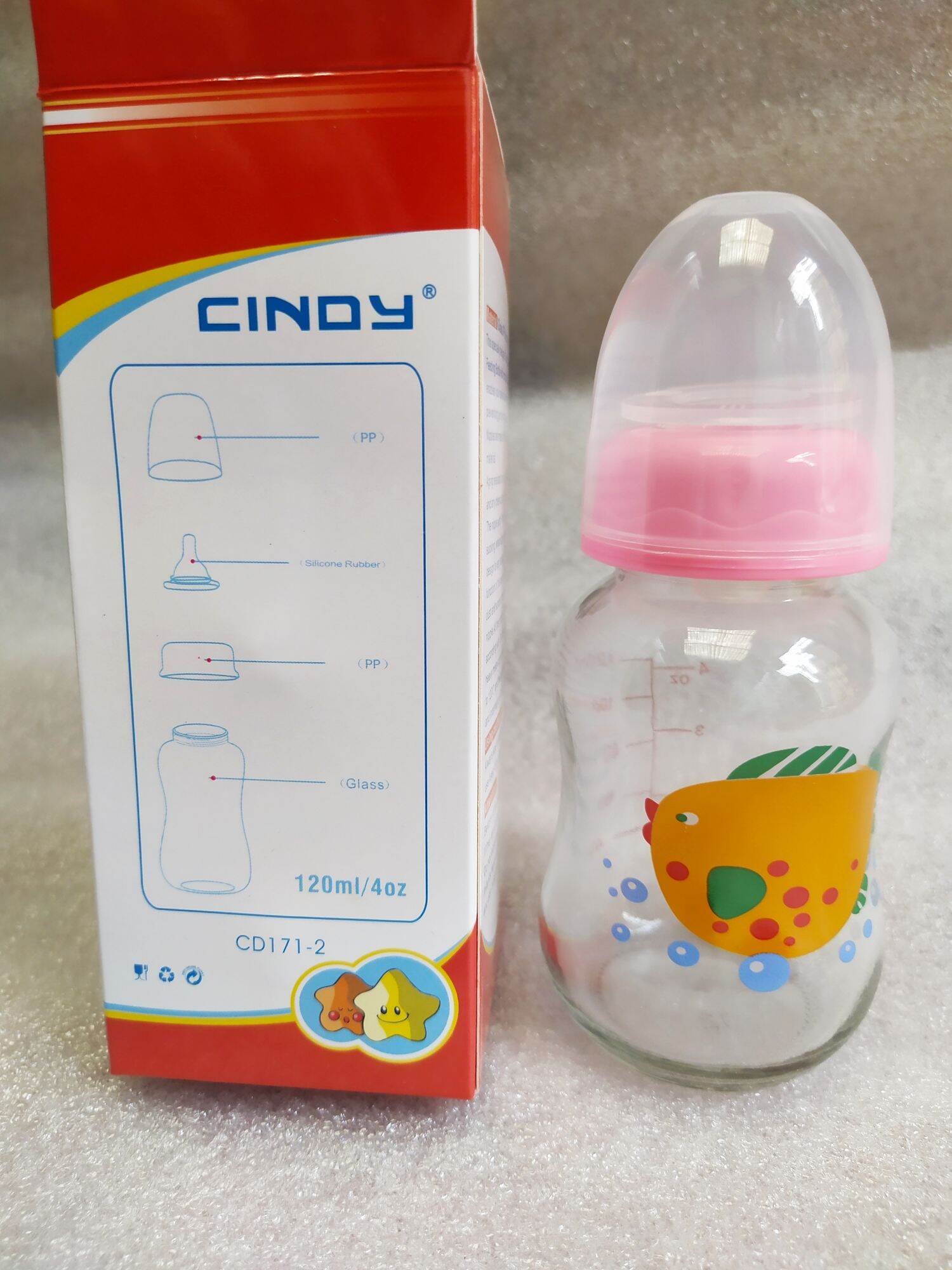 Bình sữa thủy tinh Cindy 120ml
