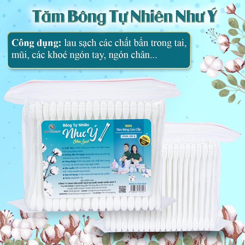 BÔNG TĂM NGƯỜI LỚN ( 1 BỊCH 200 CÂY )