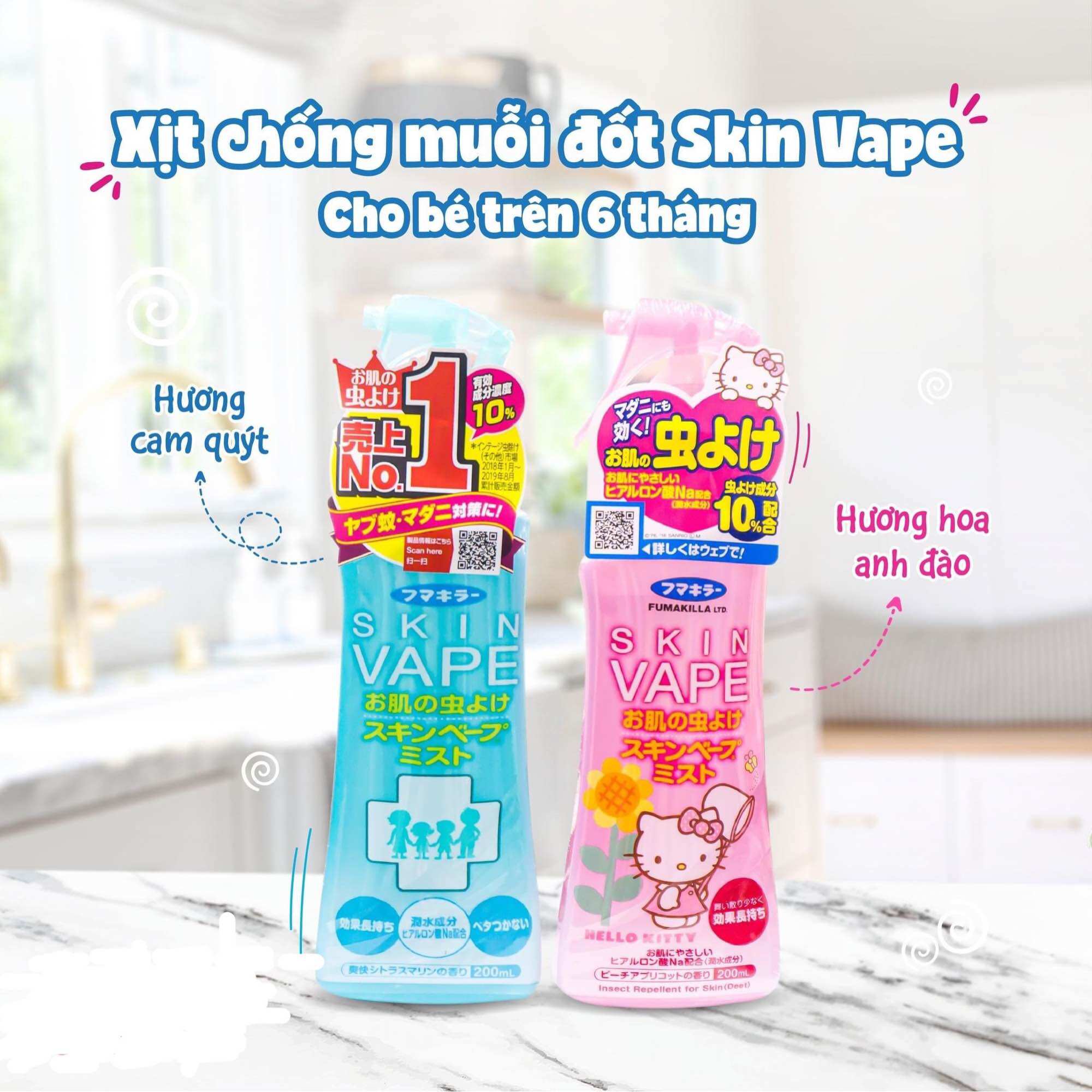 Xịt chống muỗi Skin Vape Nhật Bản 200ml