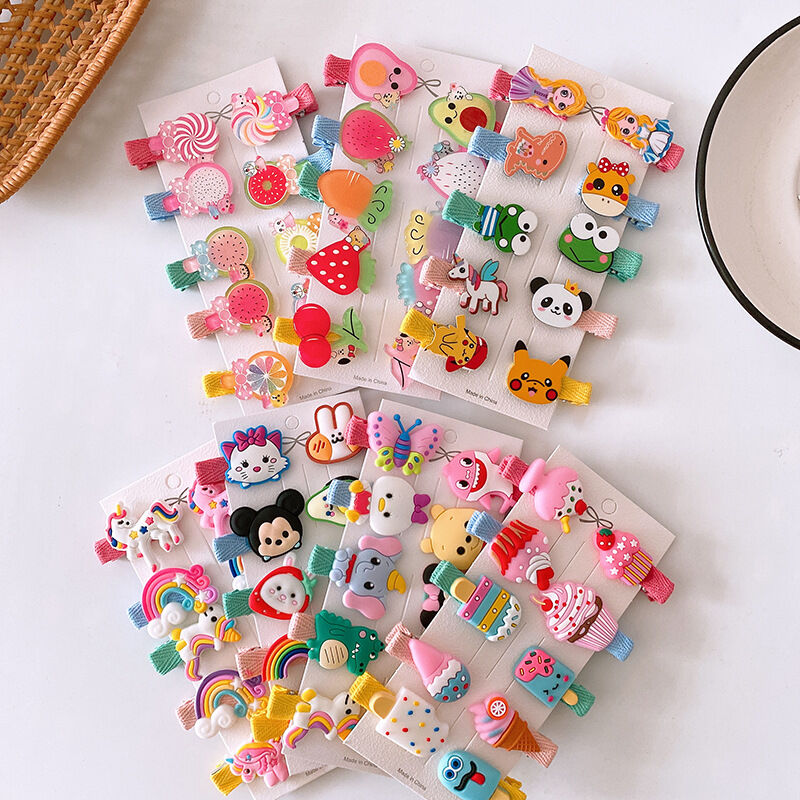 sét 10 kẹp tóc hoạt hình đáng yêu cho bé