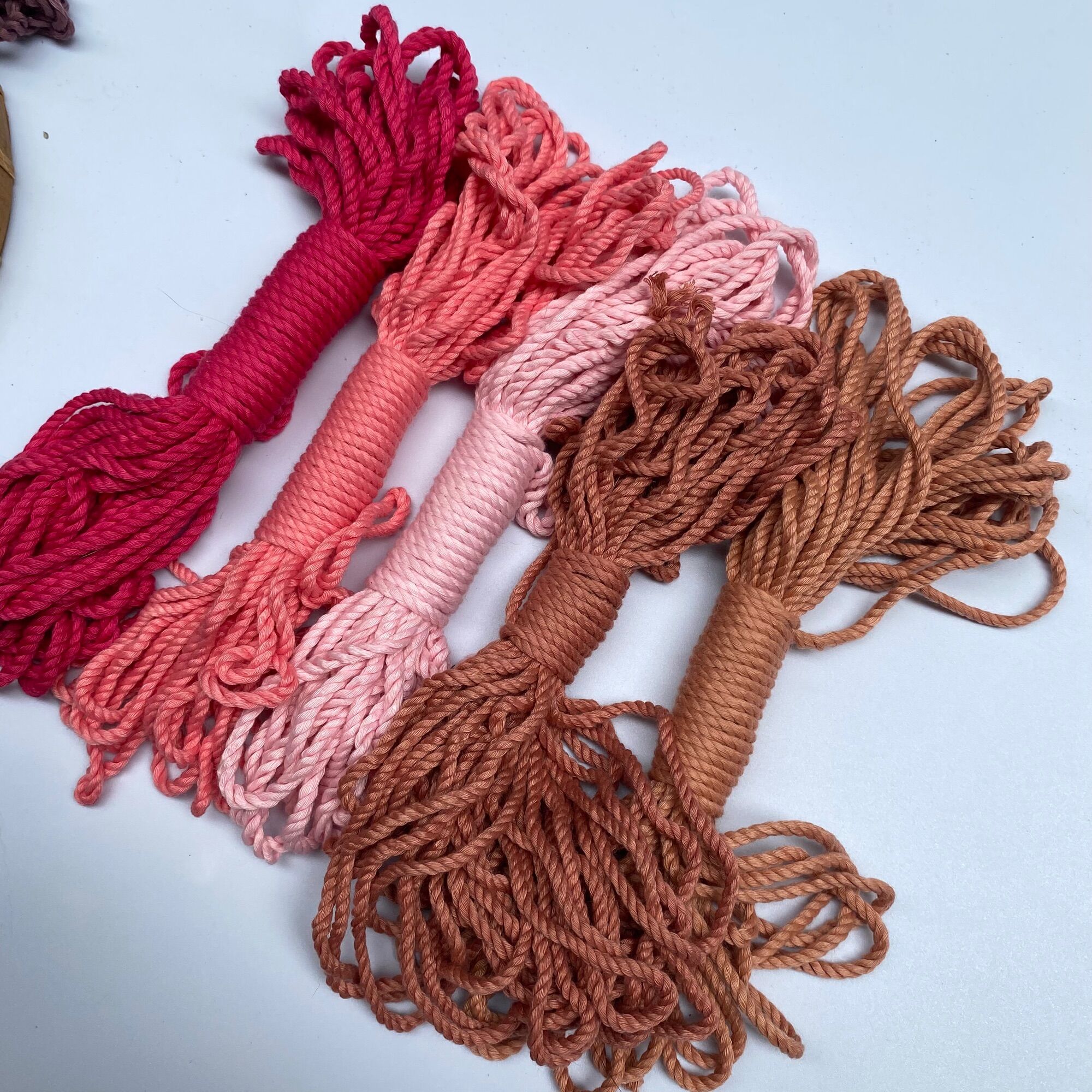10mét Dây Thừng macrame xoắn 3mm đủ màu