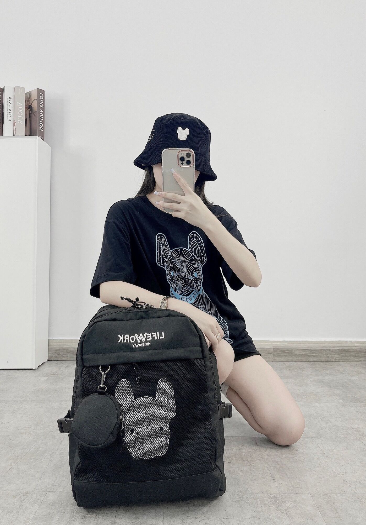 Balo Lifework logo Classic backpack full tag xịn
