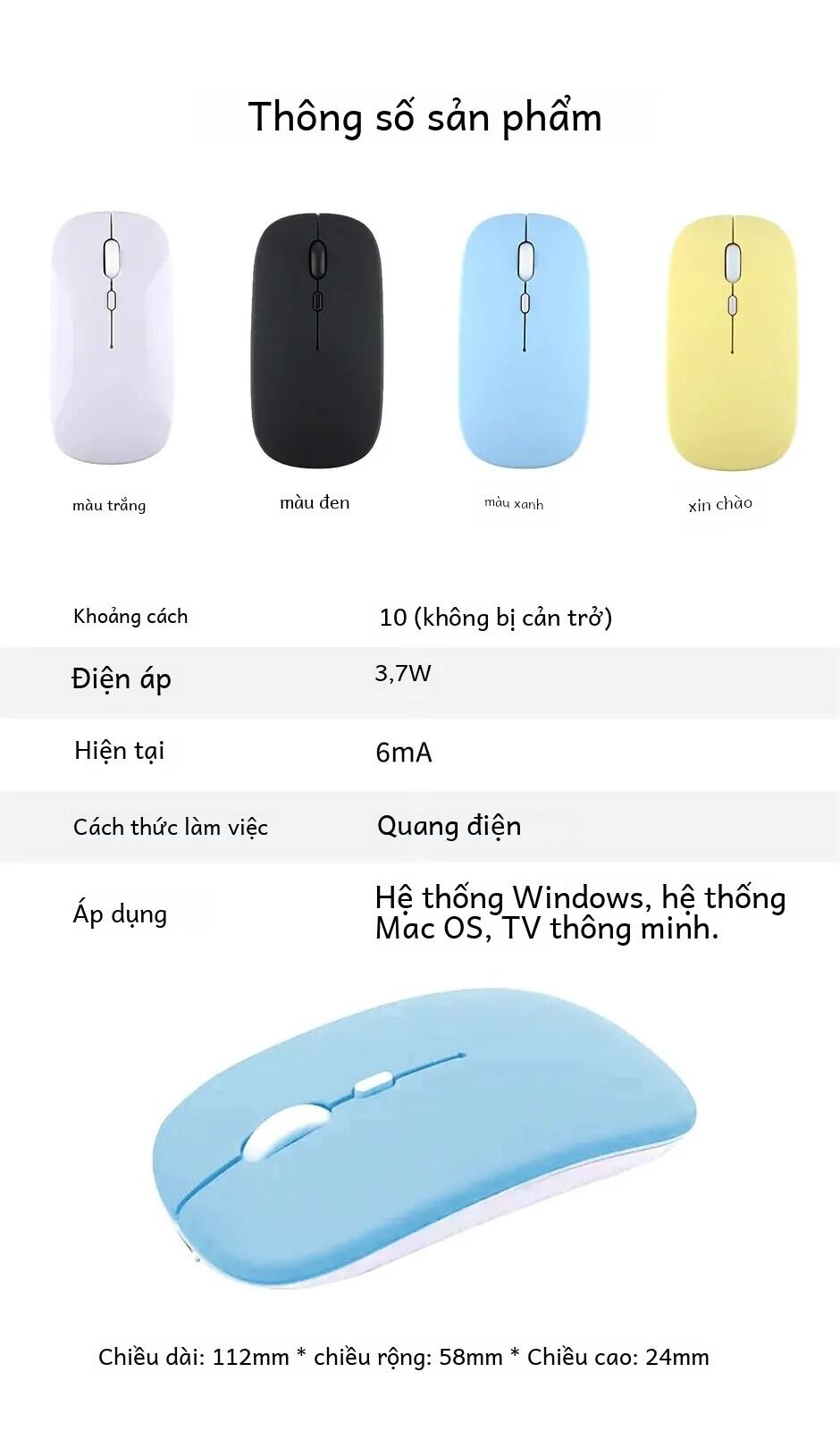 Màu Kẹo Chuột Bluetooth Không Dây Im Lặng 2.4G 1200dpi Sạc USB Chế Độ Kép Cho PC Laptop Notebook - Chuột Chơi Game Di Động. 