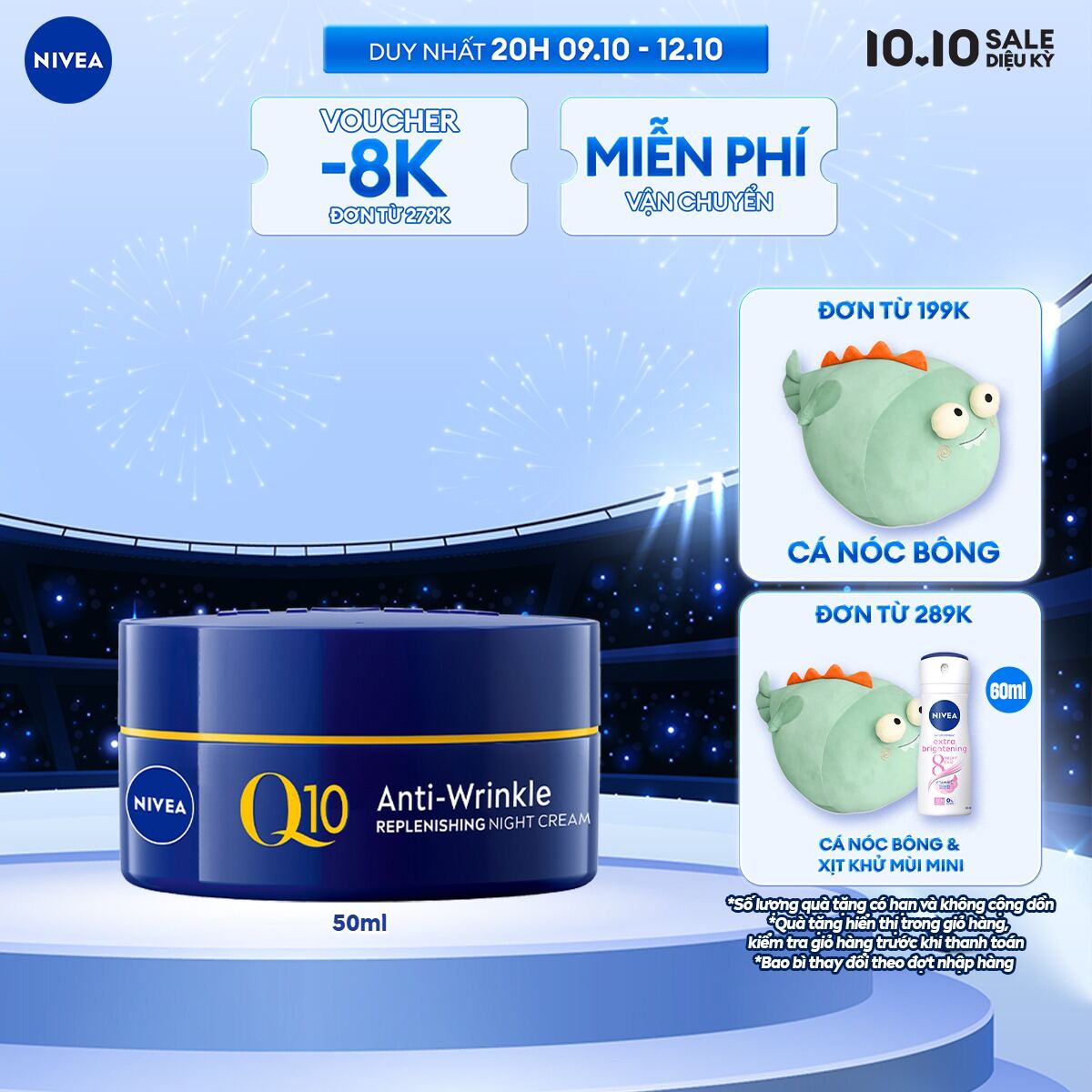 Kem Dưỡng NIVEA Q10 Sáng Da Ngăn Ngừa Lão Hoá Ban Đêm (50 ml) -81289 - (Bao Bì tThay Đổi Theo Từng Đợt Nhập Hàng)