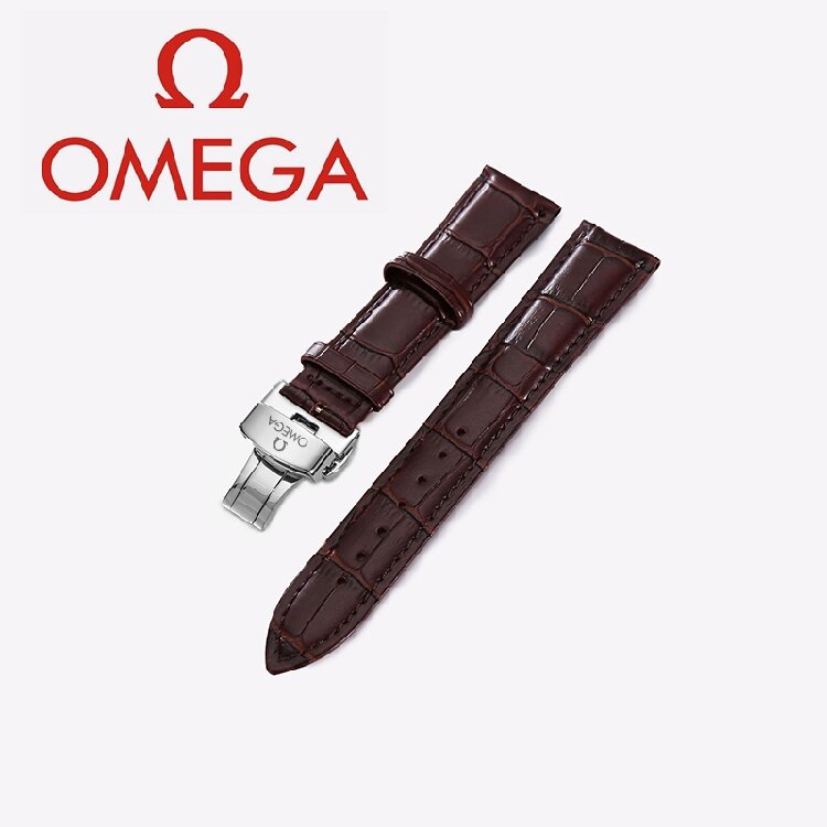 Đồng Hồ Nam Omega Butterfly Buckle Chính Hãng Da Thay Thế Chất Lượng Cao Da Dây Đeo Đôi Snap Móc Cài