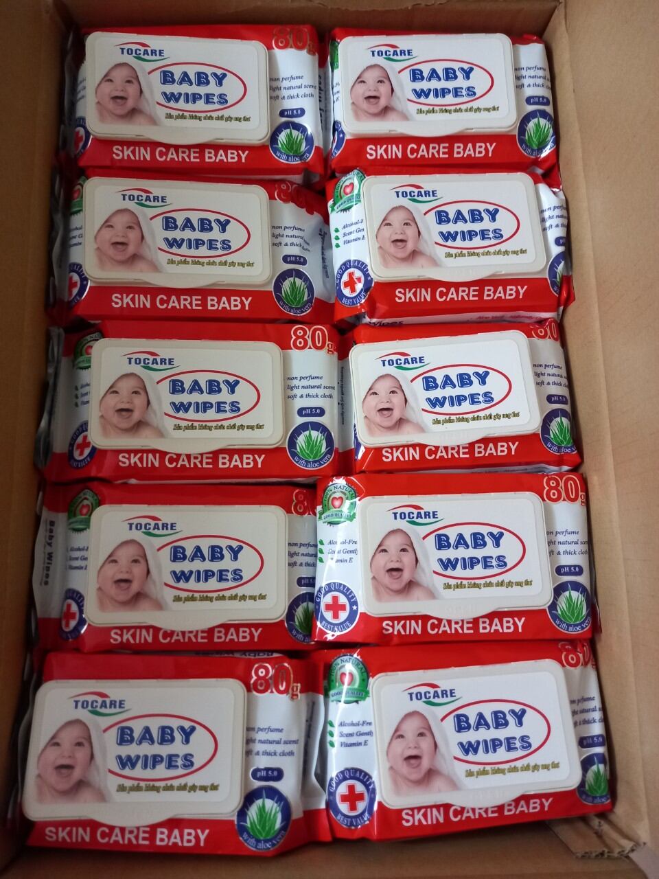 Giá sỉ (COMBO 10 Gói ) Khăn ướt cao cấp Baby Wipes 80g