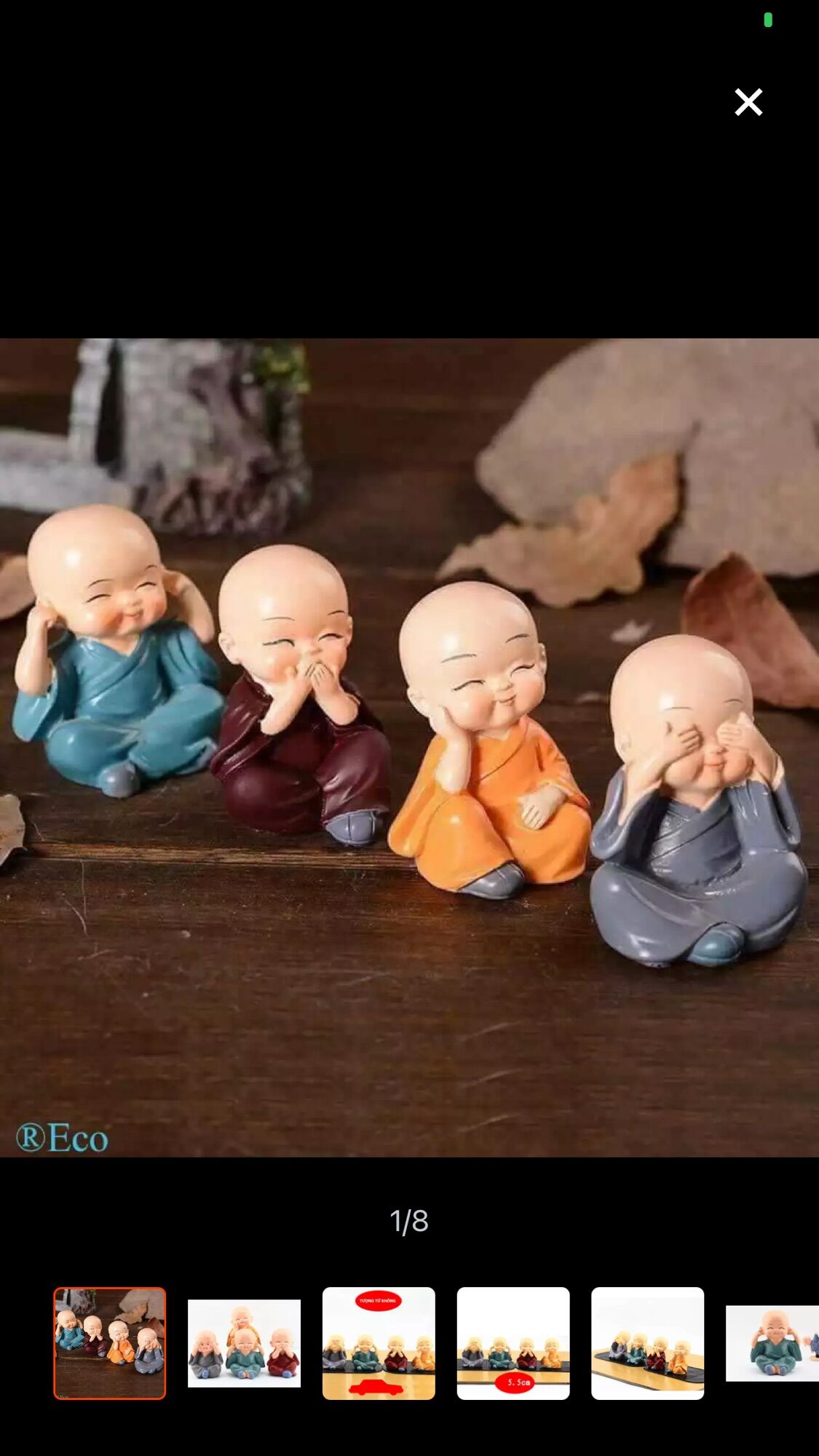 4 tượng chú tiểu ngộ nghĩnh