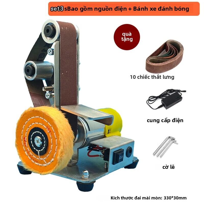 Điện Mini Dây Nhám Đa Năng Để Bàn Máy Đánh Bóng DIY Máy Mài Góc Dụng Cụ Mài Dọc Băng Ghế Dự Bị Máy Đ
