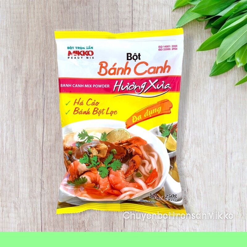 [Bột Mikko] Bột Bánh Canh Đa Dụng Hương Xưa 250g. Sợi Bánh Trắng,Trong [Bột Trộn Sẵn Mikko-An Toàn Chất Lượng]