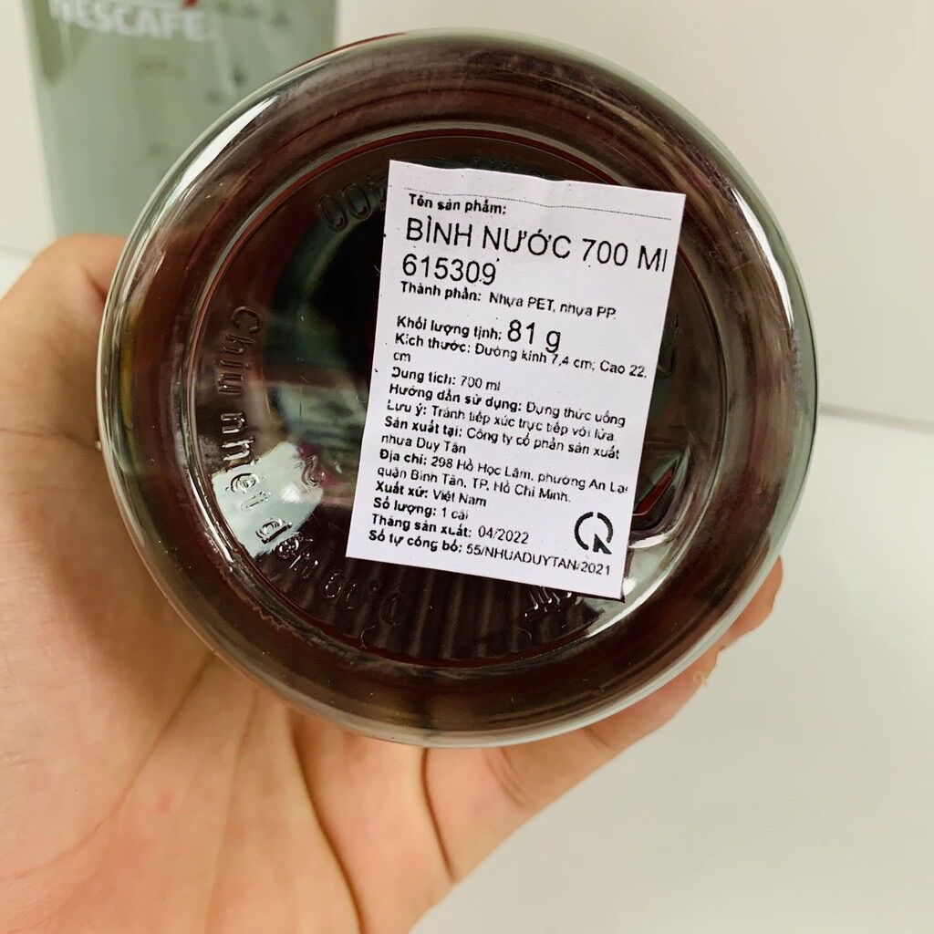 Bình đựng nước 700ml duy tân Hkm NesCafe