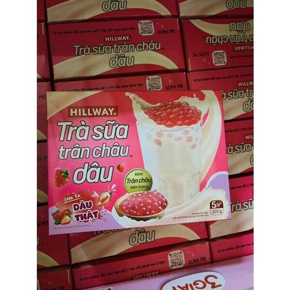 Hillway - Trà Sữa Trân Châu Vị Dâu 265g