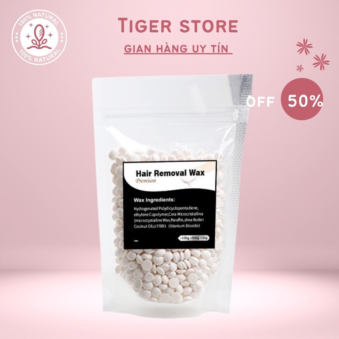  Sáp Wax Lông Hương Sữa + Dừa Coconut Cao Cấp 100G- Wax Lông Nóng Siêu Bám Lông An Toàn Phù Hợp Mọi Loại Da - Wax tẩy lông nách Wax lông vùng kín vùng bikini Wax ria mép râu lông tay lông chân - Tặng que gỗ wax lông 100g 