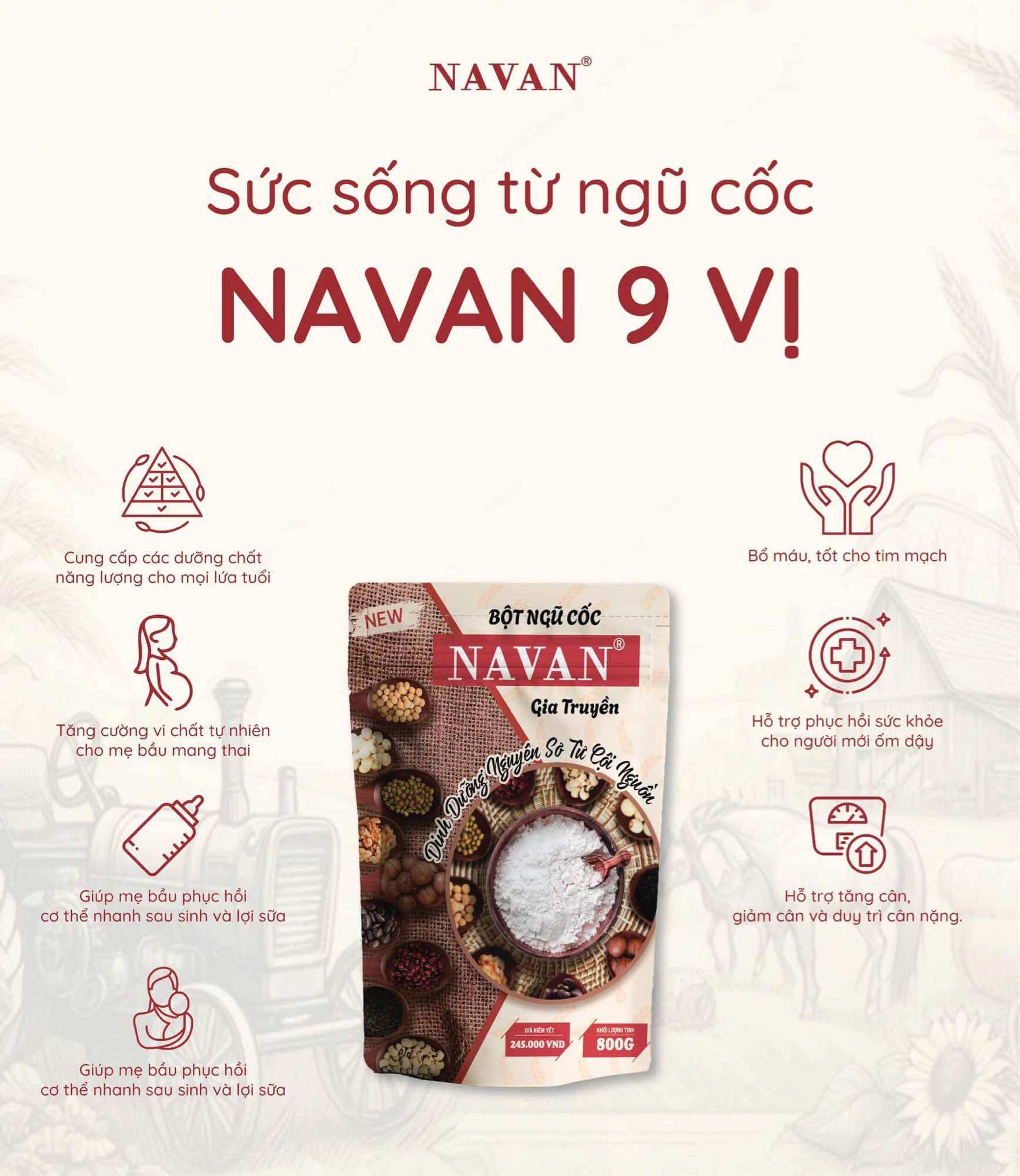 Ngũ cốc navan lợi sữa mẹ - DATE MỚI