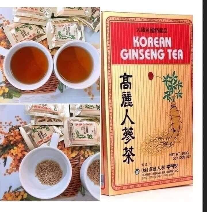 Trà hồng sâm Hàn Quốc Hộp/100 gói x 3gr