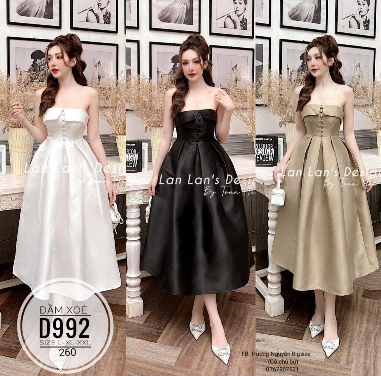 60-90kg Bigsize ĐẦM XÒE DỰ TIỆC D992