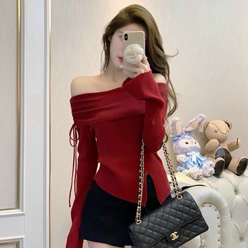  Áo bẹt vai xẻ 1 bên rút dây TU2 