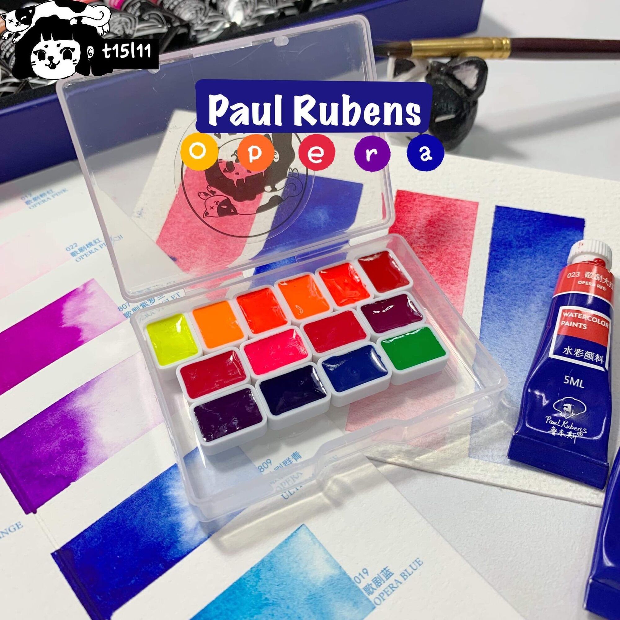 [t15l11] Paul Rubens Opera Pocket 14 màu 0.6ml tone Neon