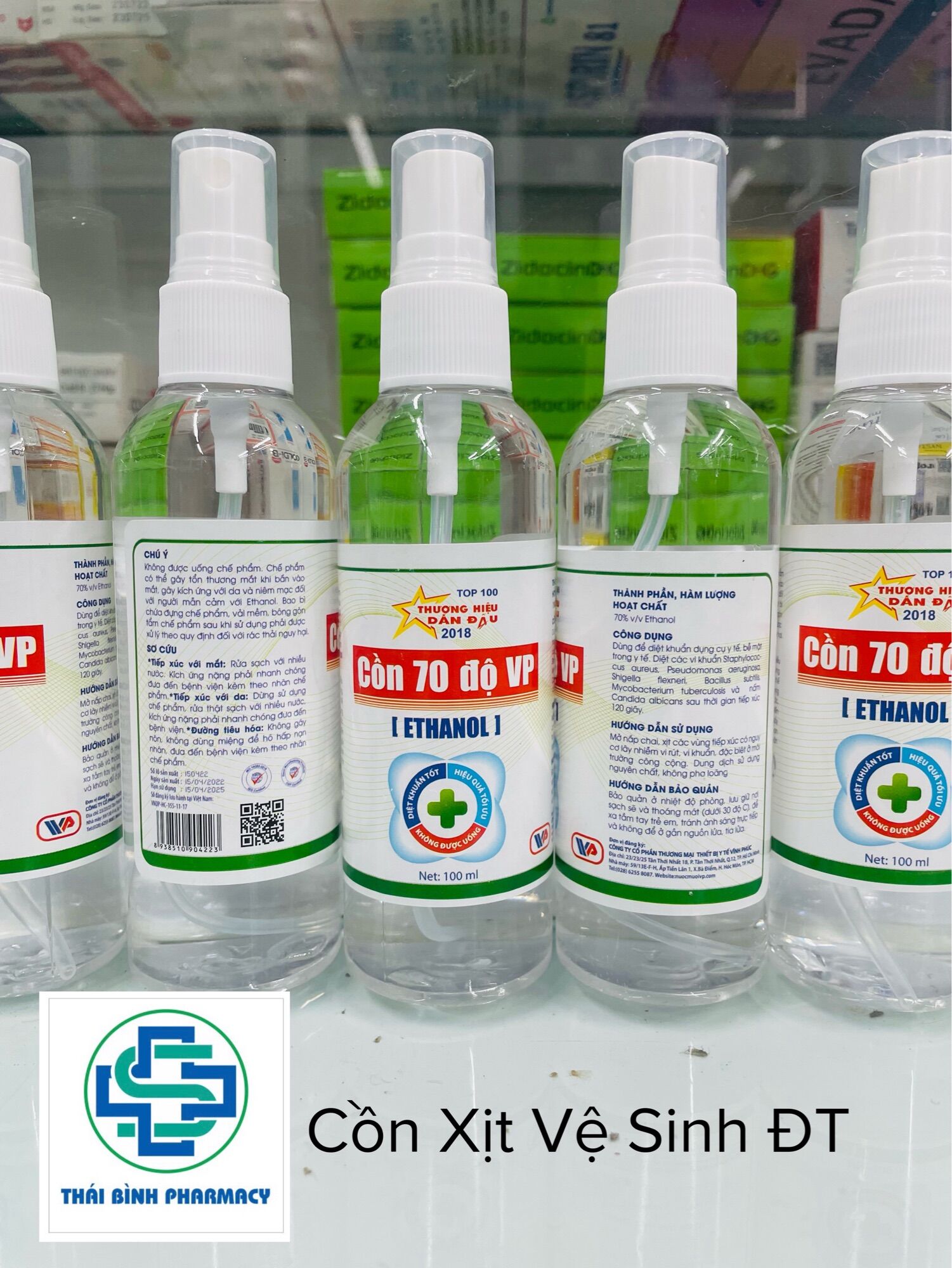 Cồn Xịt 70 độ chai 100ml - chai xịt tiện dụng