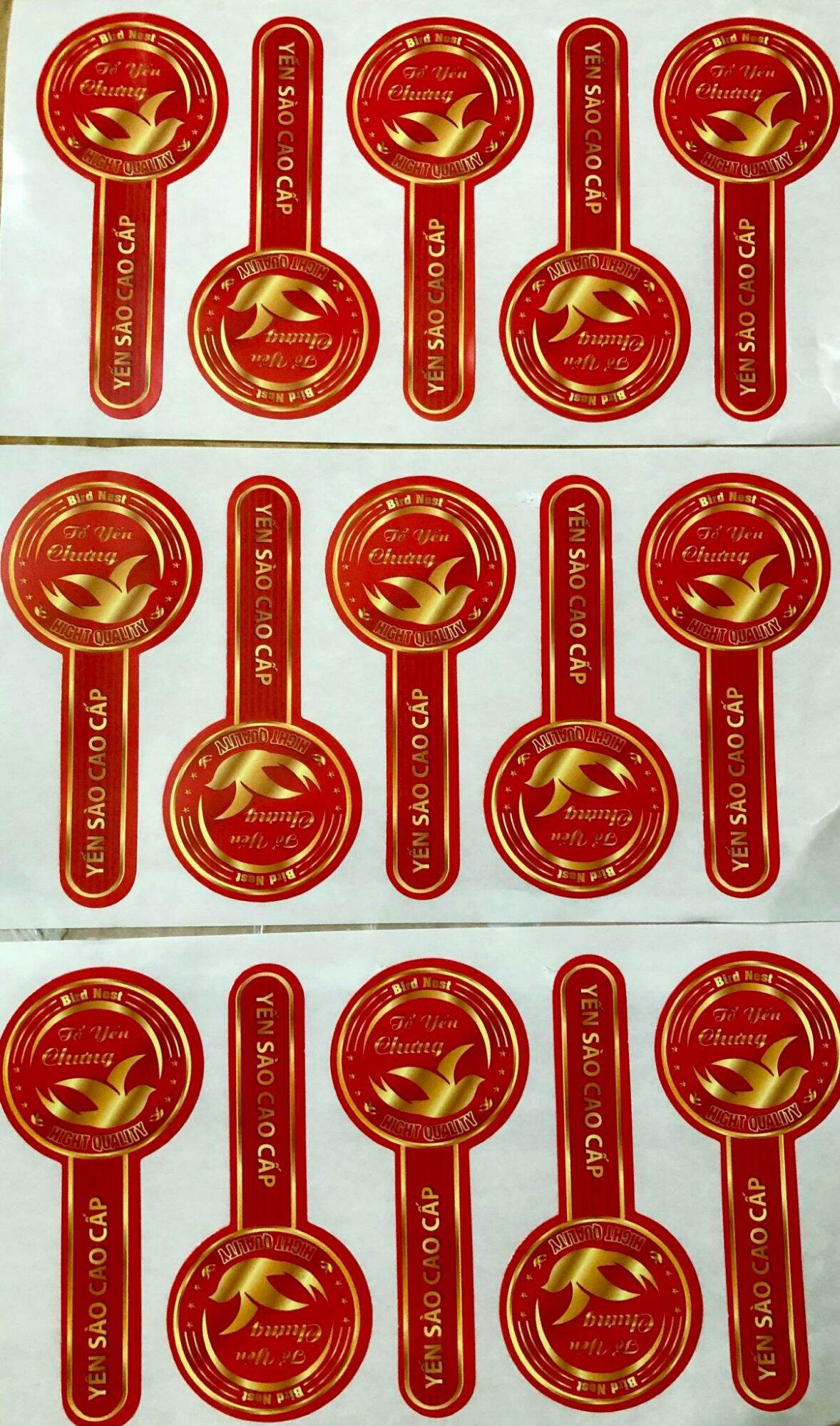 TEM GIẤY NIÊM PHONG LỌ YẾN