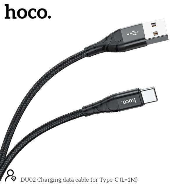 dây Cáp sạc nhanh iPhone, cáp sạc nhanh iPhone micro type-c hoco DU02 dây bọc dù siêu bền