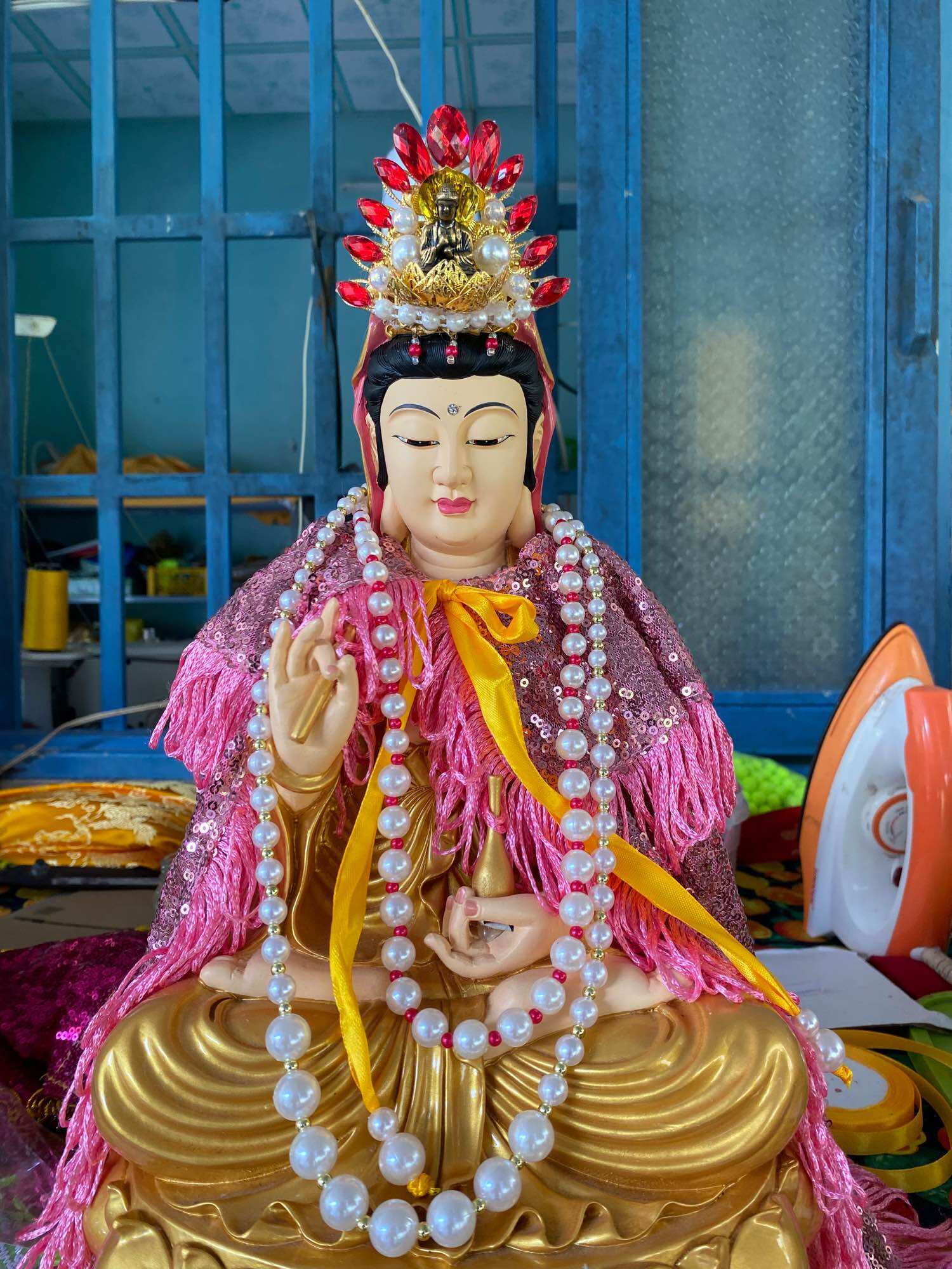 Áo choàng mẹ quan âm ( tượng 30-40cm)