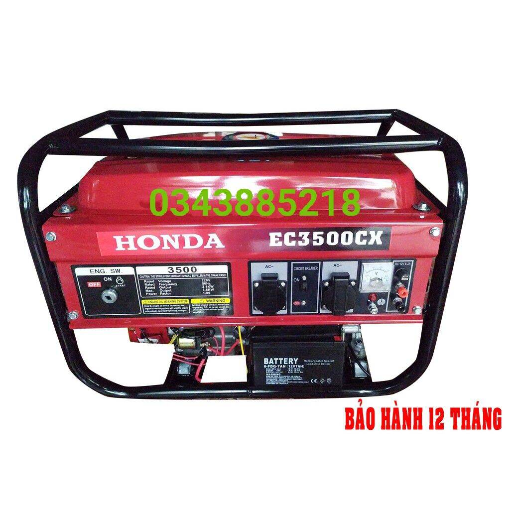 [Trả góp 0%]Máy phát điện Honda EC3500CX thái lan công suất 3kW tiết kiệm nhiên liệu