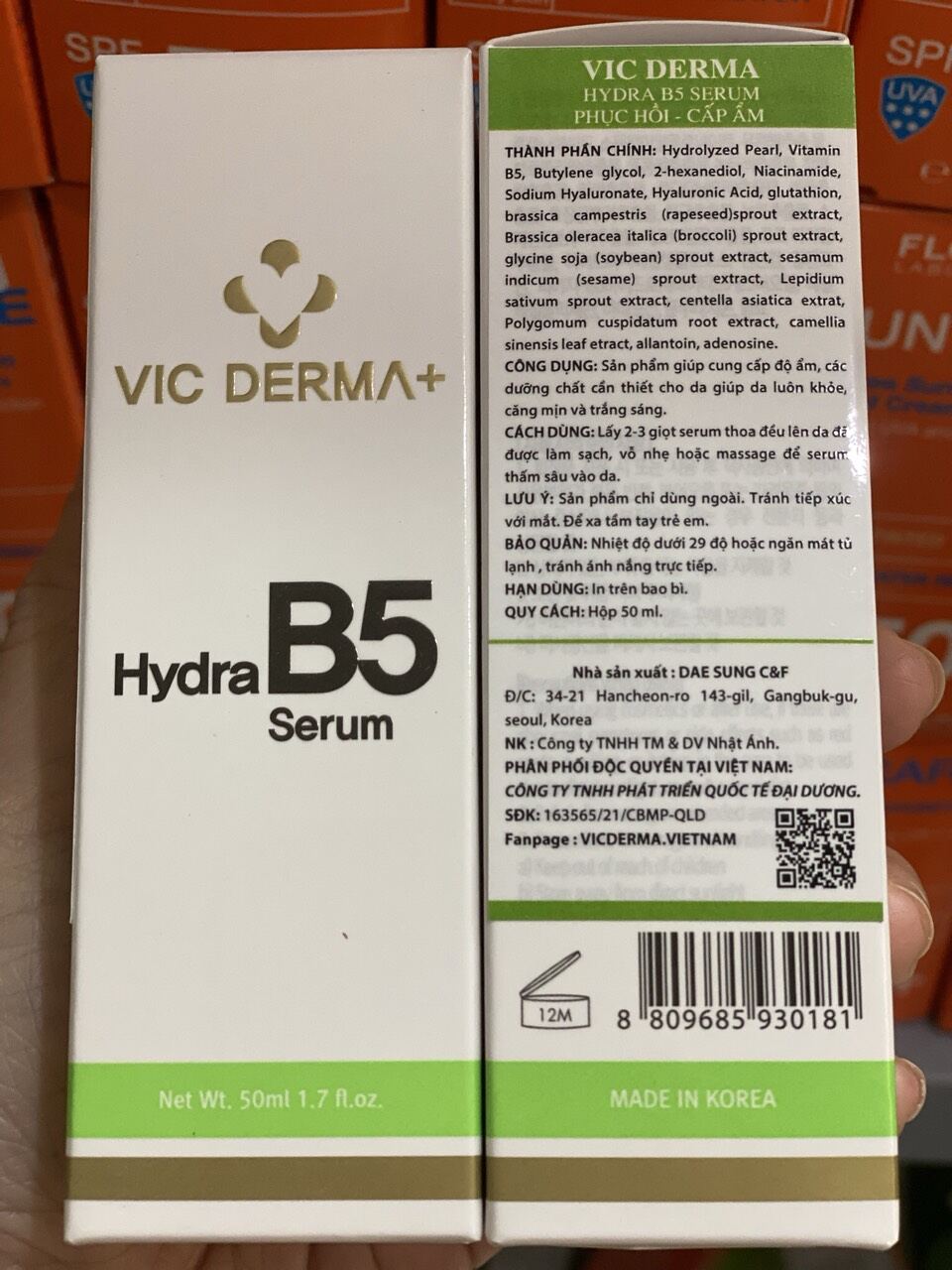 [CHÍNH HÃNG] Tinh Chất Cấp Ẩm Phục Hồi Da Serum Vic Derma Hydra B5