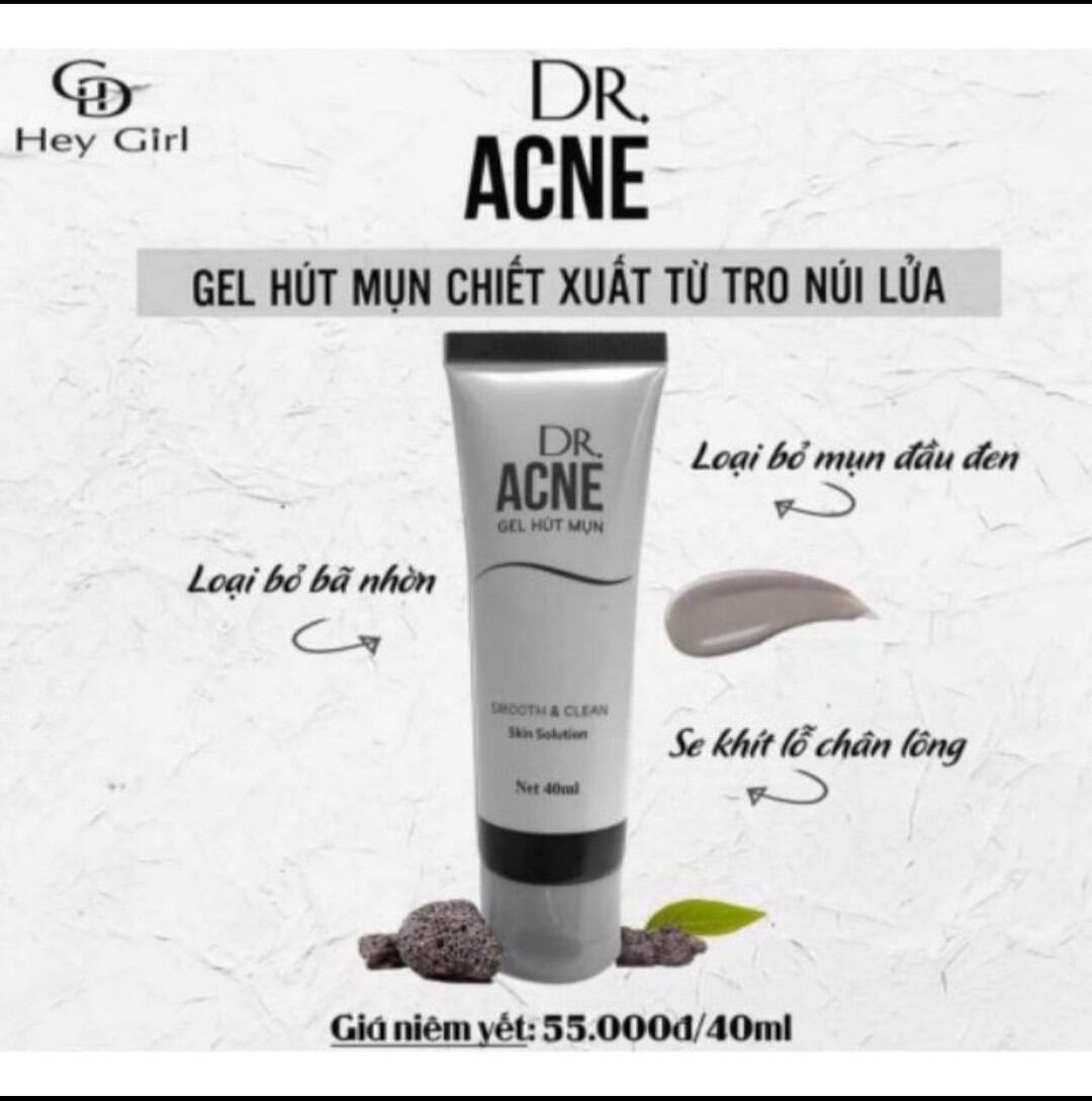 Lột mụn than tre dr acne. gel hụt mụn đầu đen mụn,mụn cám