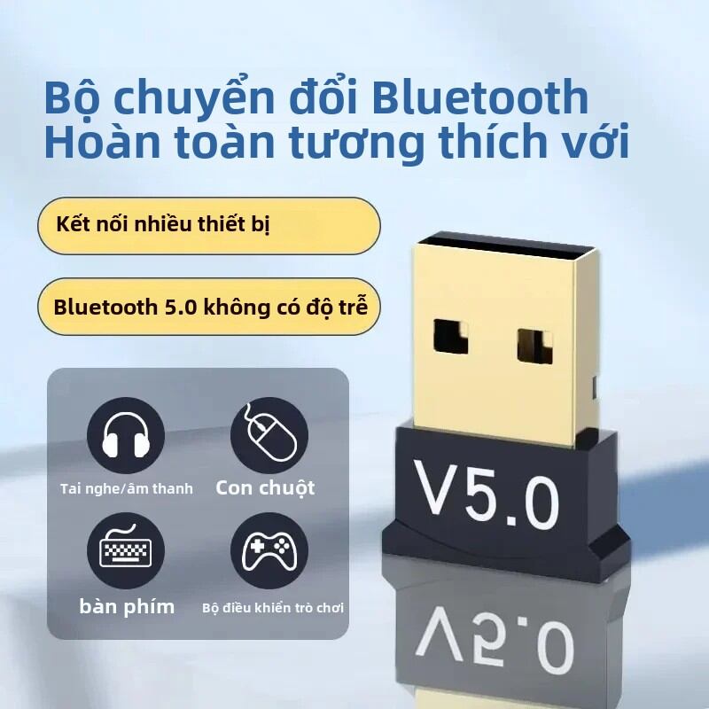 Bộ Thu Phát Âm Thanh USB Bluetooth 5.0 Bộ Chuyển Đổi Không Dây Có Thể Tháo Rời Cho Máy Tính Gia Đình Máy Tính Để Bàn