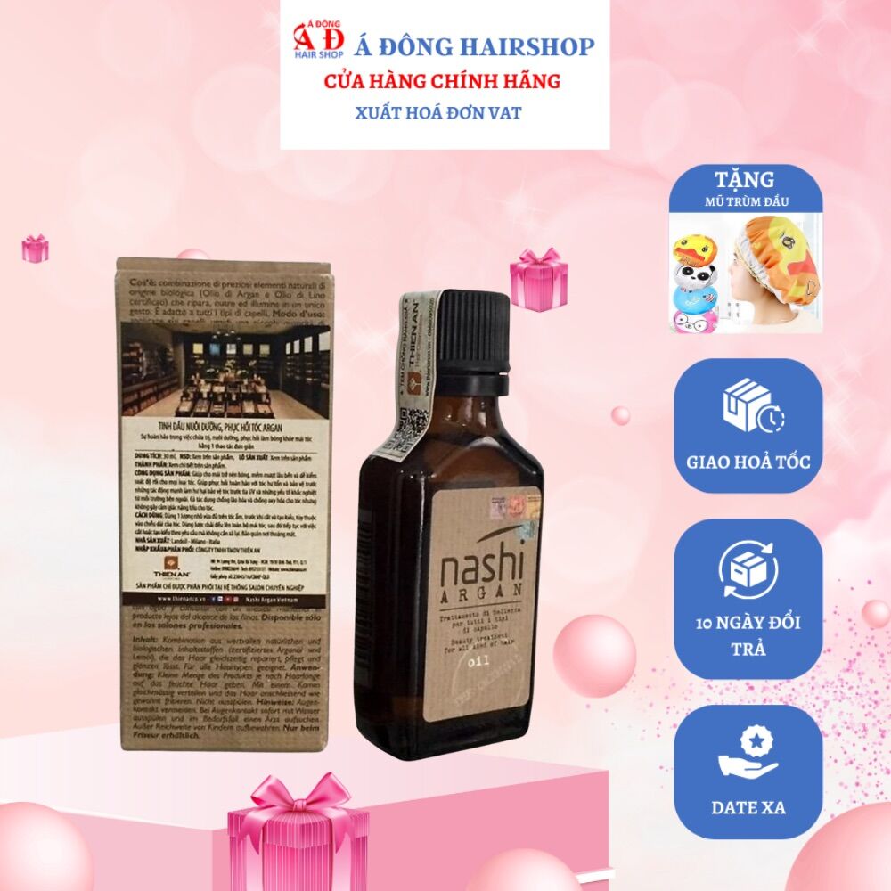 [+Tặng mũ trùm][Chính hãng] [KM] Tinh dầu dưỡng tóc Nashi Argan Oil siêu mềm mượt phục hồi tóc 30ml