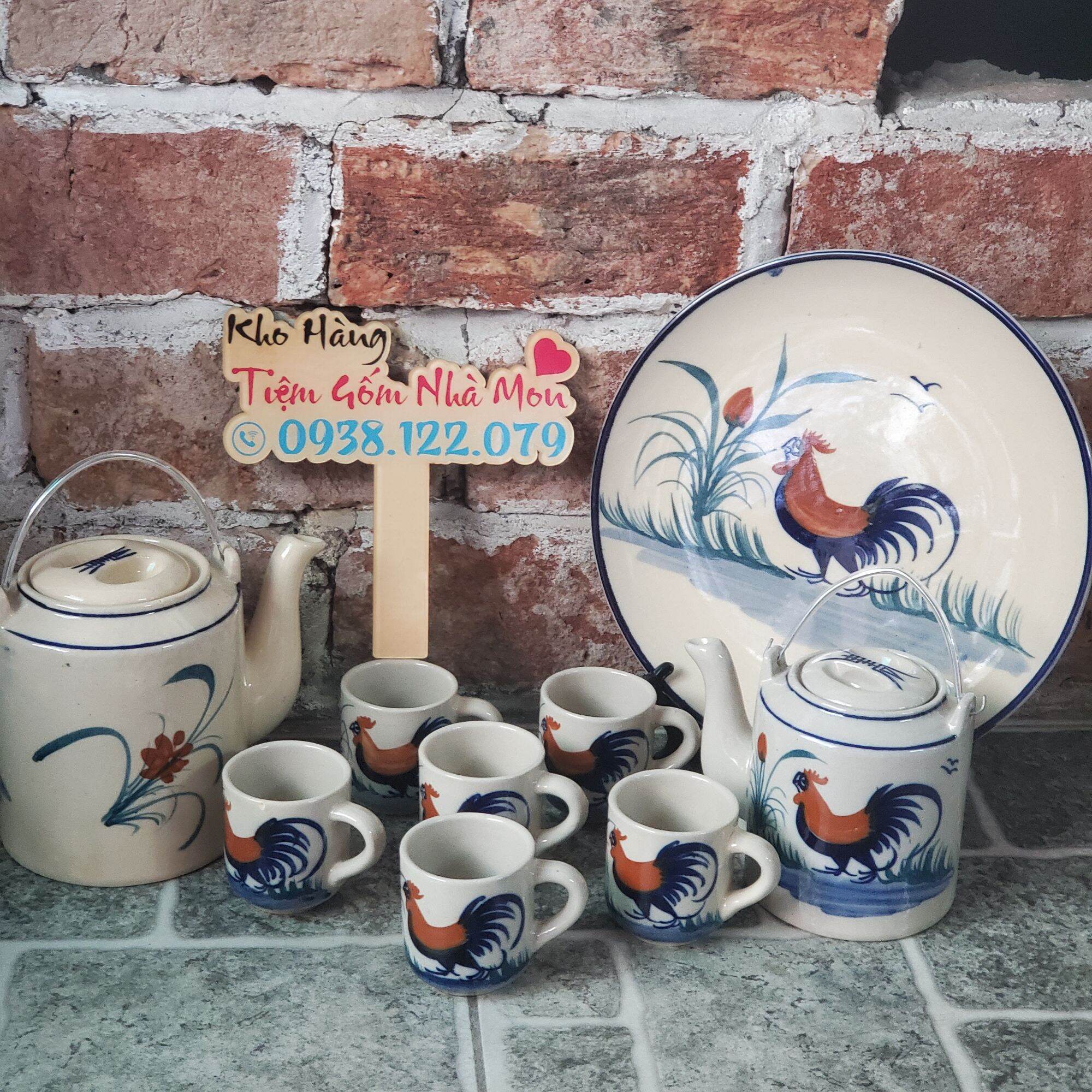 BỘ BÌNH TRÀ CON GÀ 🐓ĐẤT NUNG CAO LANH 100% THỦ CÔNG CAO CẤP