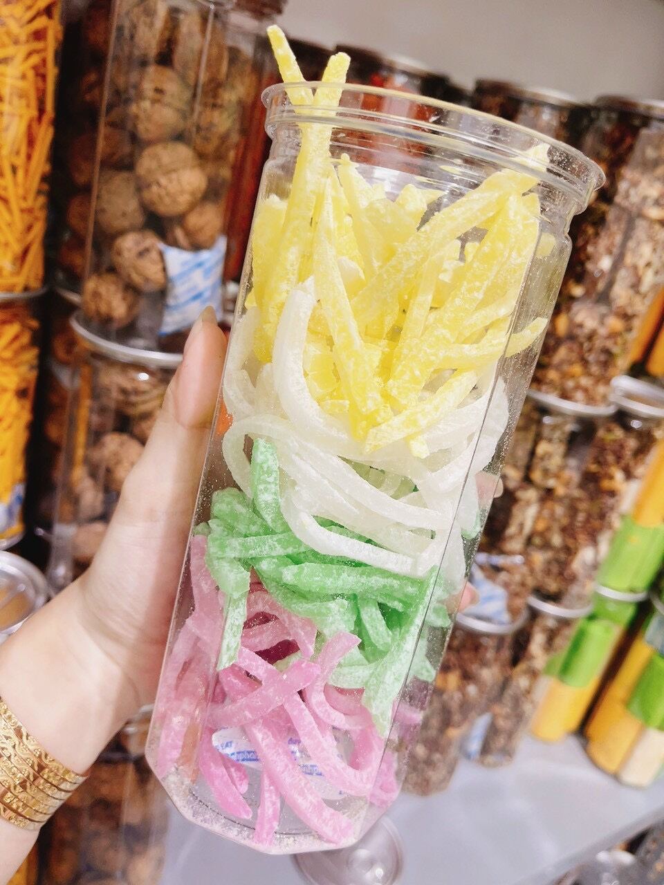 Mứt dừa mix 4 tầng
