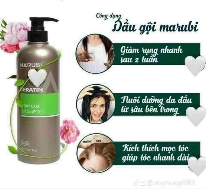 Combo dầu gội xả MARUBI KERATIN chính hãng