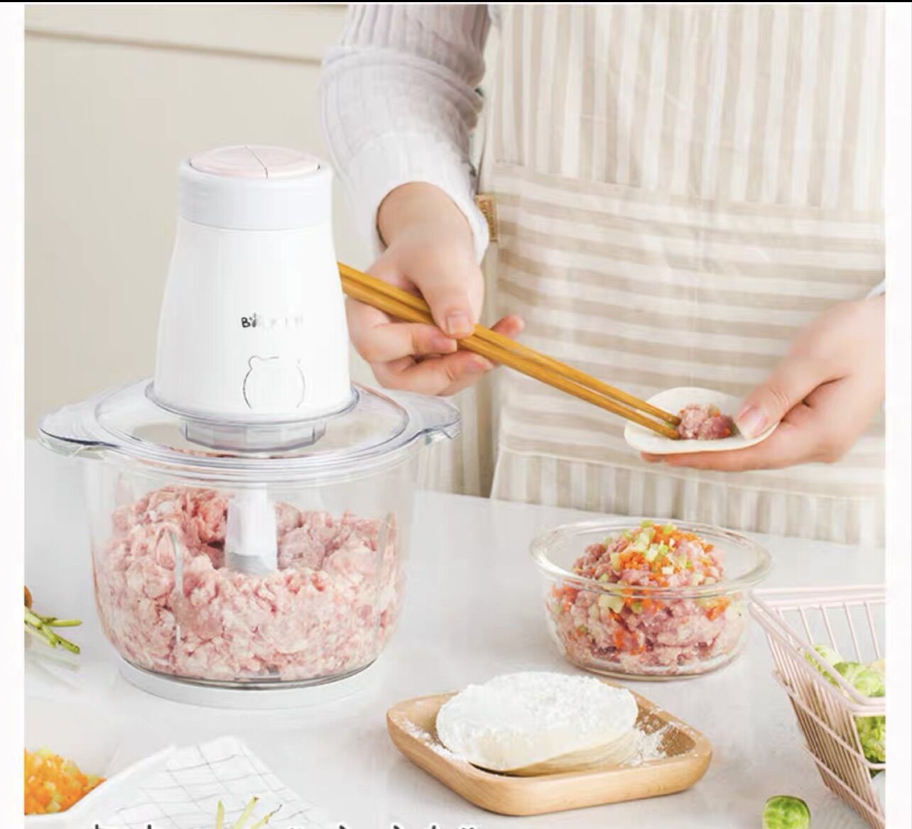 Máy xay thịt cá đa năng bear qsj- b02q1