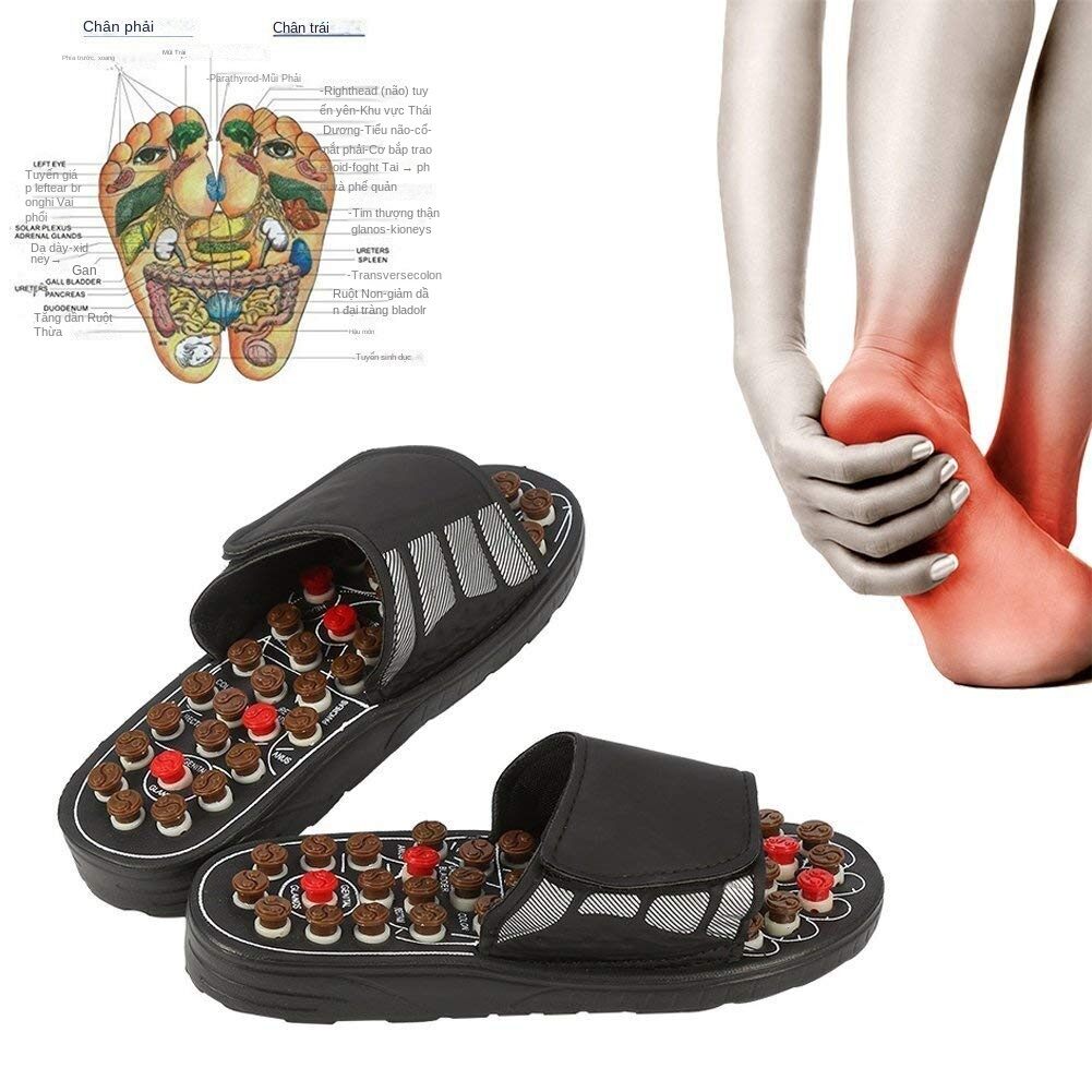 Dép massage chân châm cứu trị liệu giày chân bấm huyệt kích hoạt phản xạ chăm sóc bàn chân chất liệu abs massage thư giãn