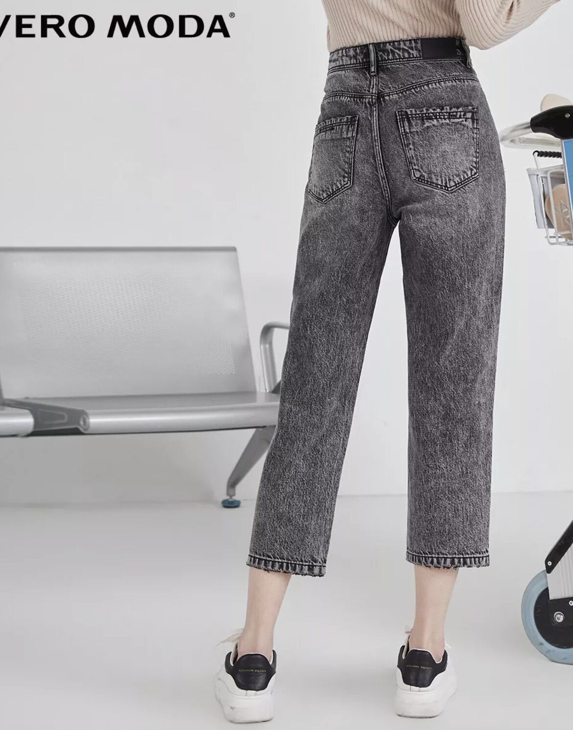 Vero moda quần bò lửng dáng lửng cạp lỡ new tem tag