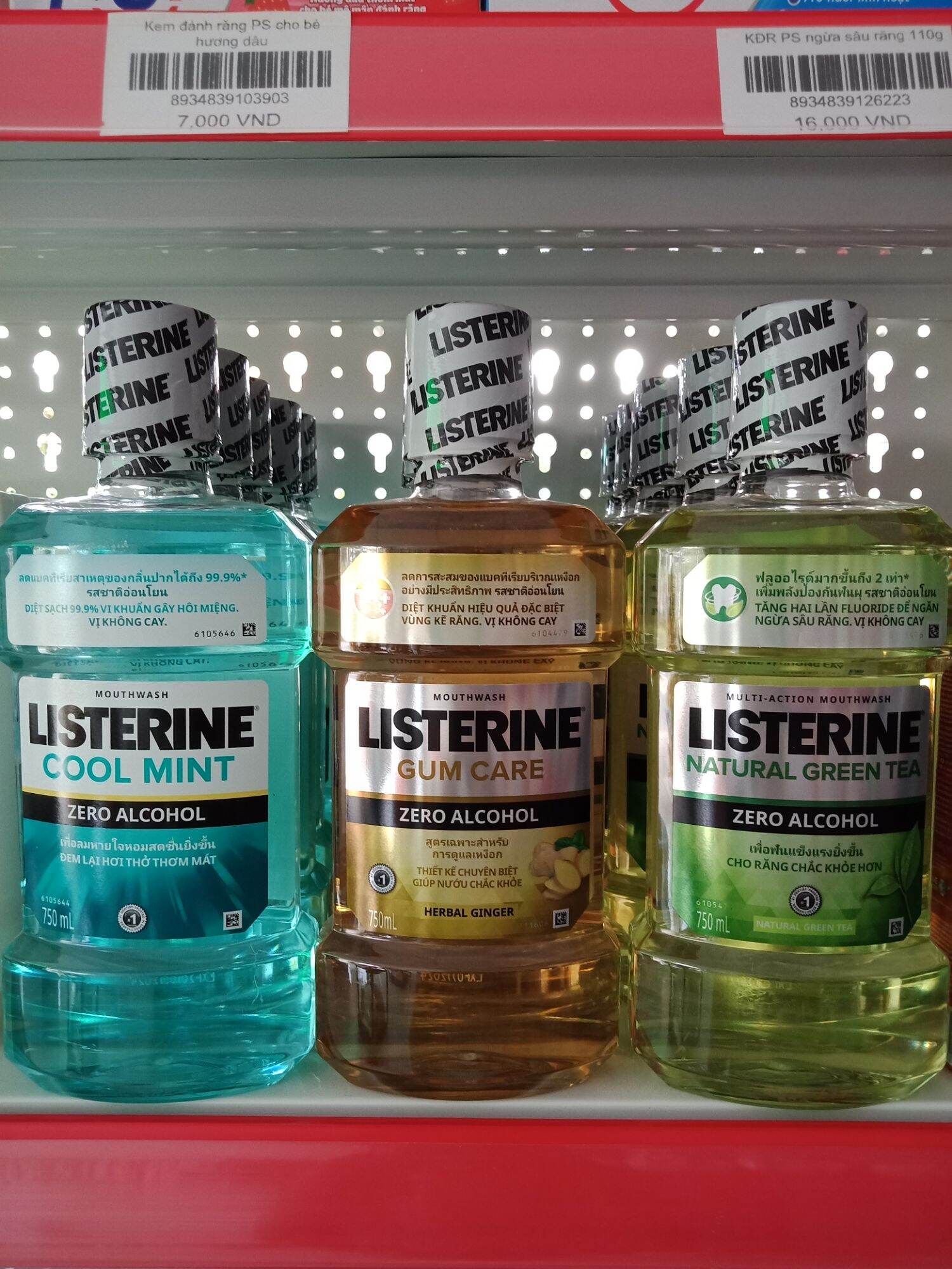 Nước súc miệng Listerine không cồn 750ml 