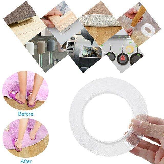 [HCM]CUỘN KEO 2 MẶT TRONG SUỐT 3M