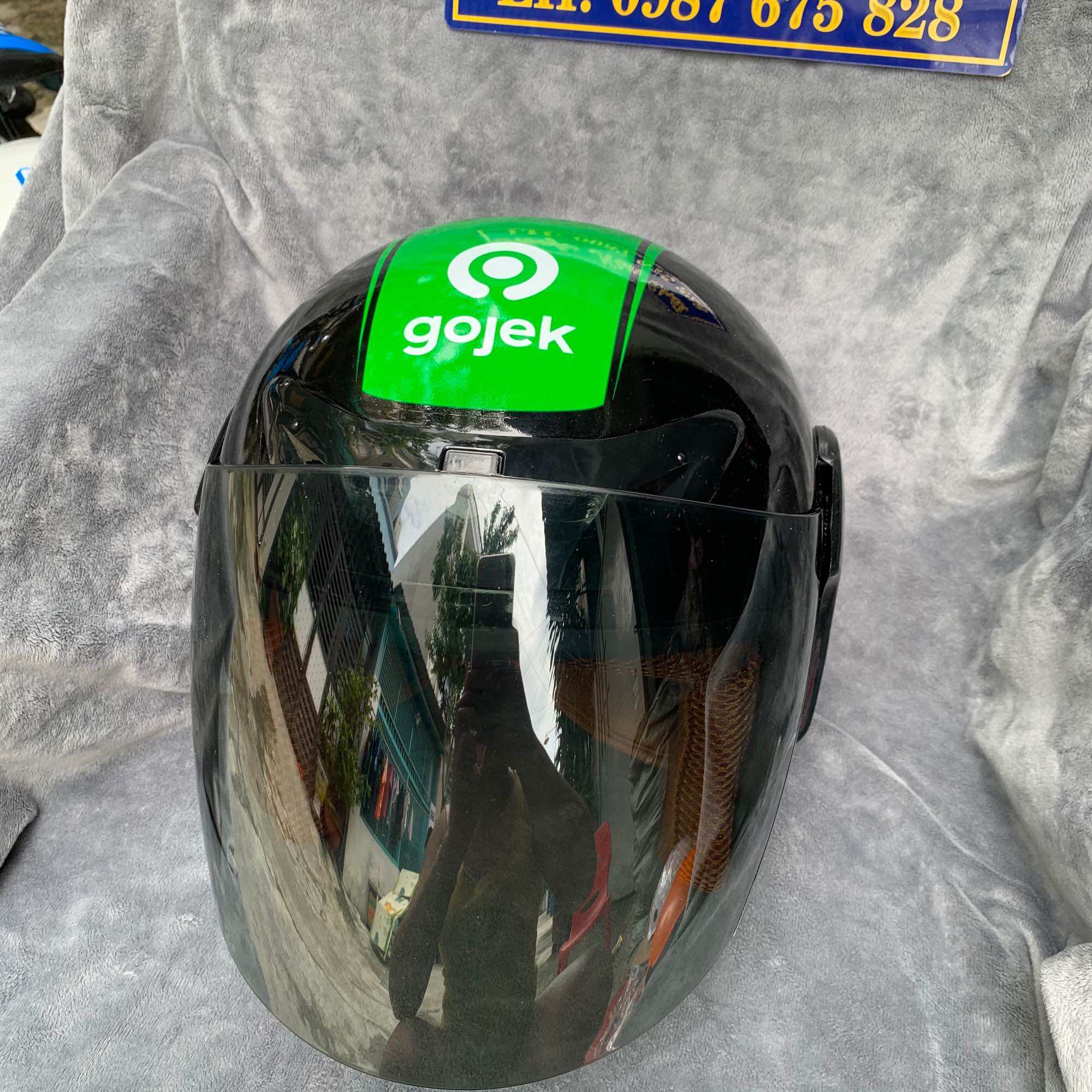 Nón bảo hiểm 3/4 gojek kính dài