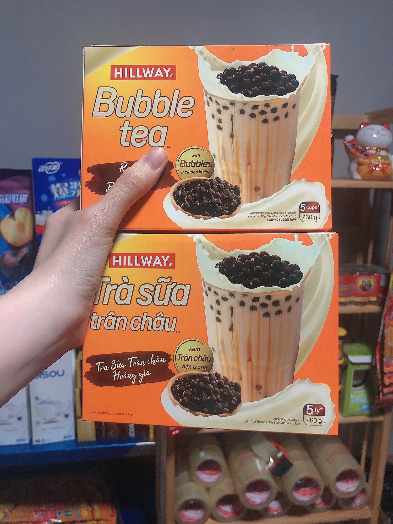 Trà sữa Hillway 260g/10gói (5 gói trà sữa, 5 gói trân châu)