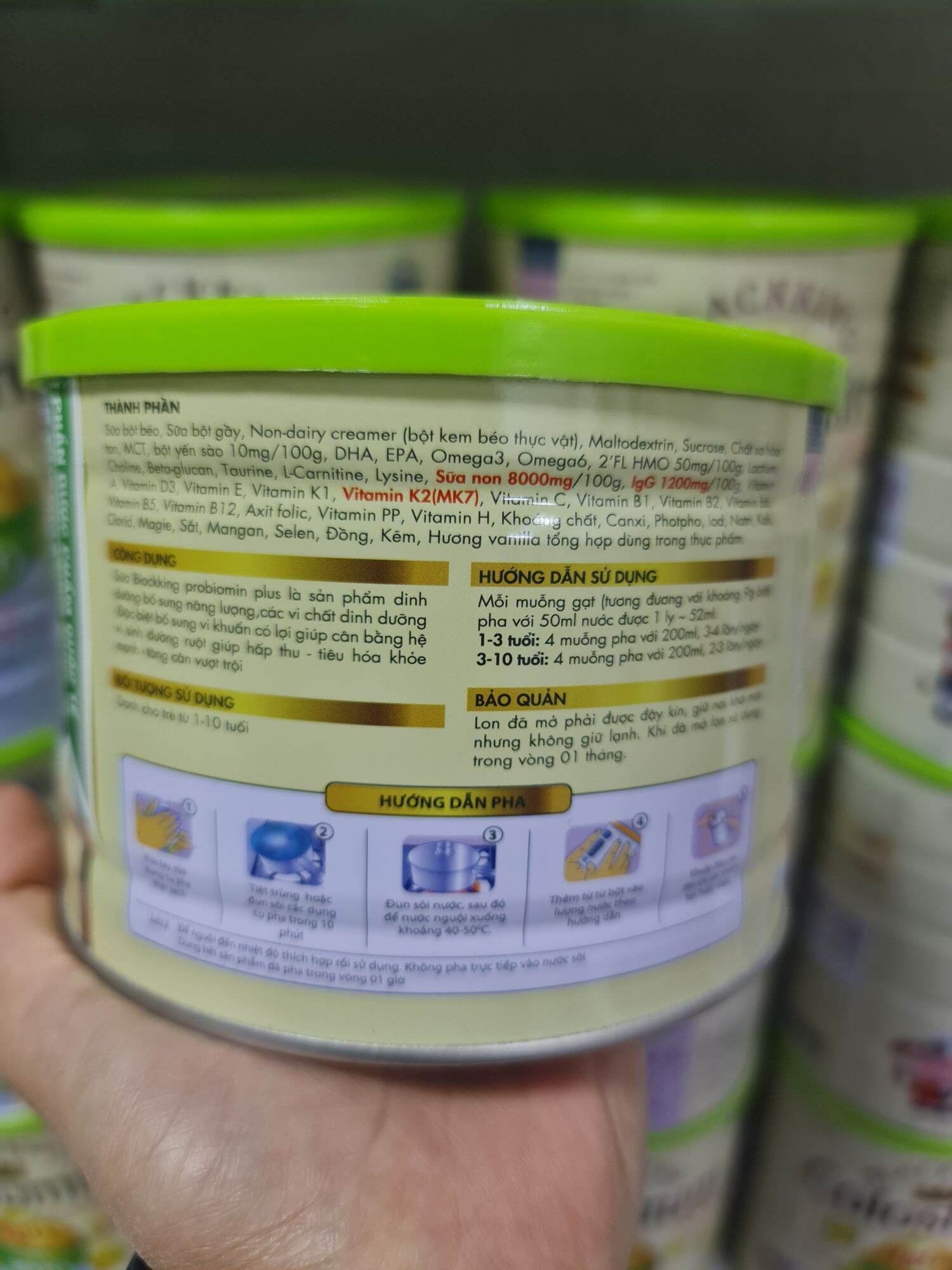 Sữa blackking probiomin plus từ 1- 10 tuổi (lon 400G)