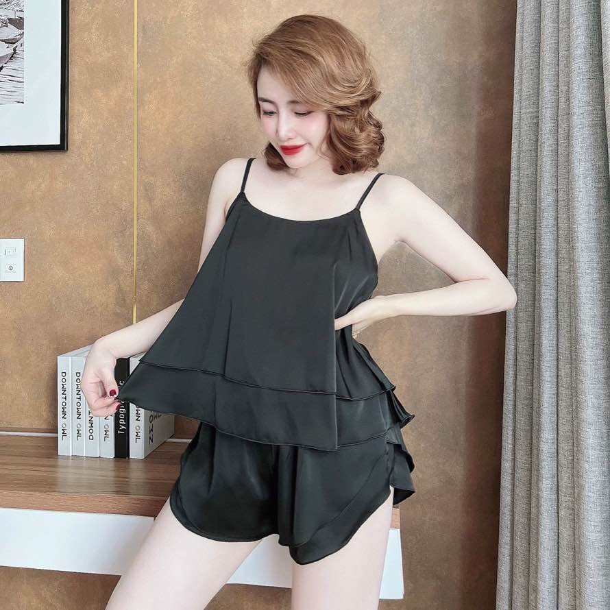 Đồ Bộ Bigsize 55-90kg Lụa Latin 2 Dây Quyến Rũ - Chất Mát