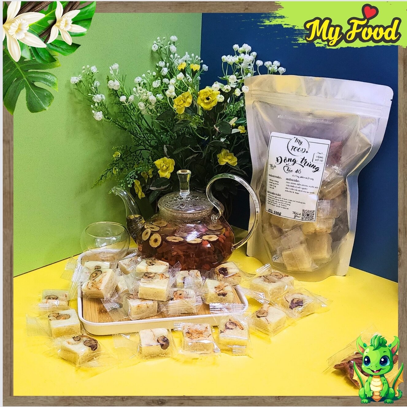 500G TRÀ ĐÔNG TRÙNG TÁO ĐỎ (TẶNG KÈM KỸ TỬ)