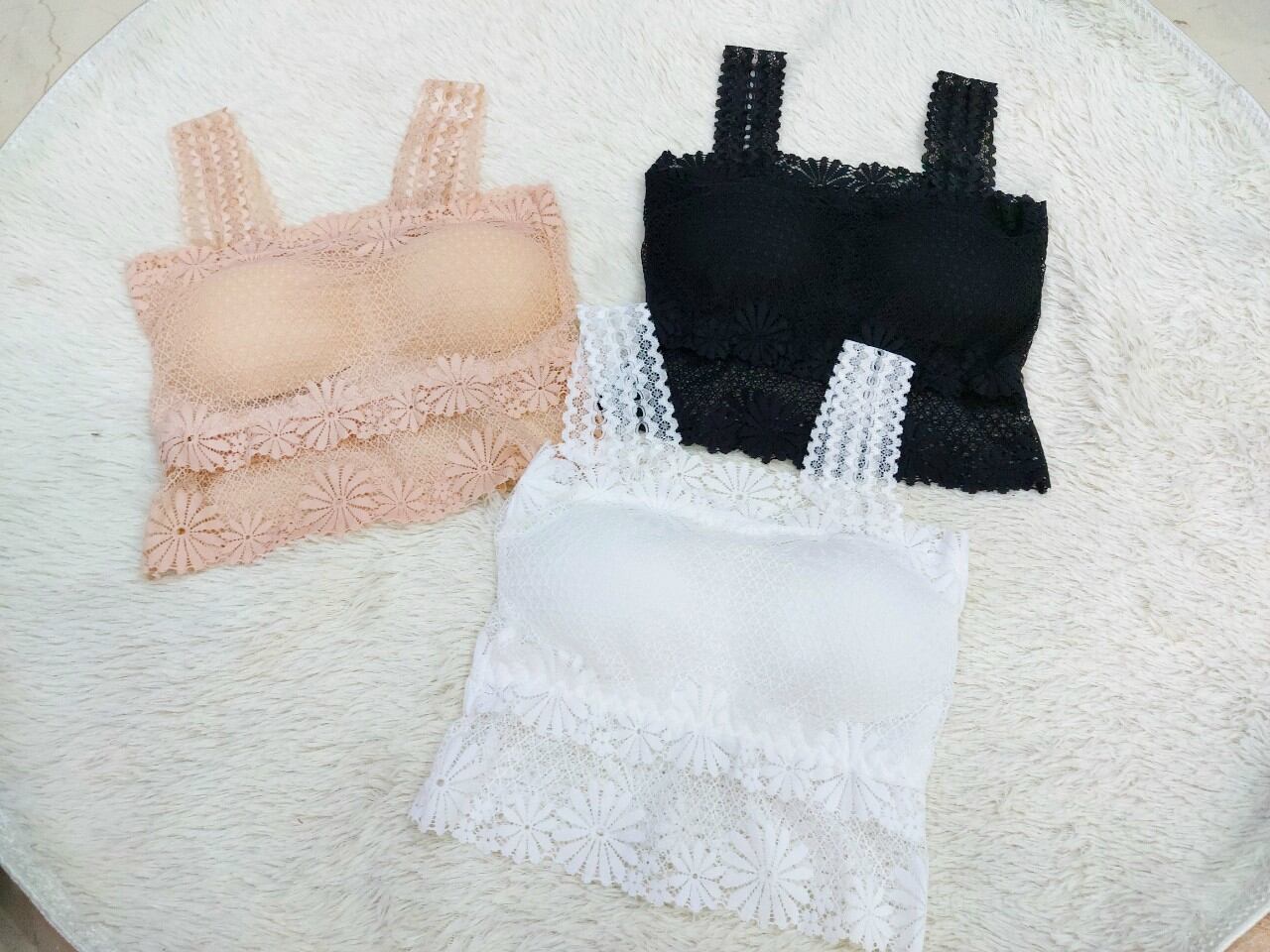 bra ren- bra 2 dây bản to hoa cúc
