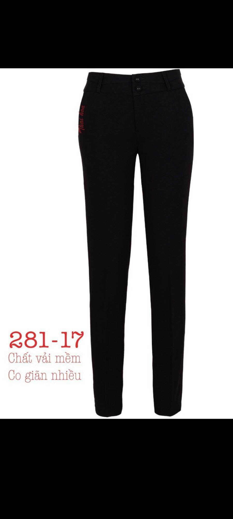 Quần tây Thái Hòa mã 281 vải dày co giãn, 3 màu da, đen, xanh đen