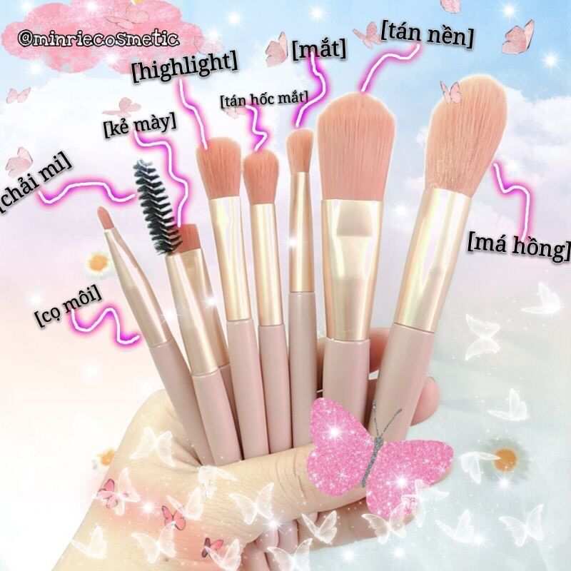 SET CỌ 8 MÓN TÚI ZIP SIÊU ĐÁNG YÊU