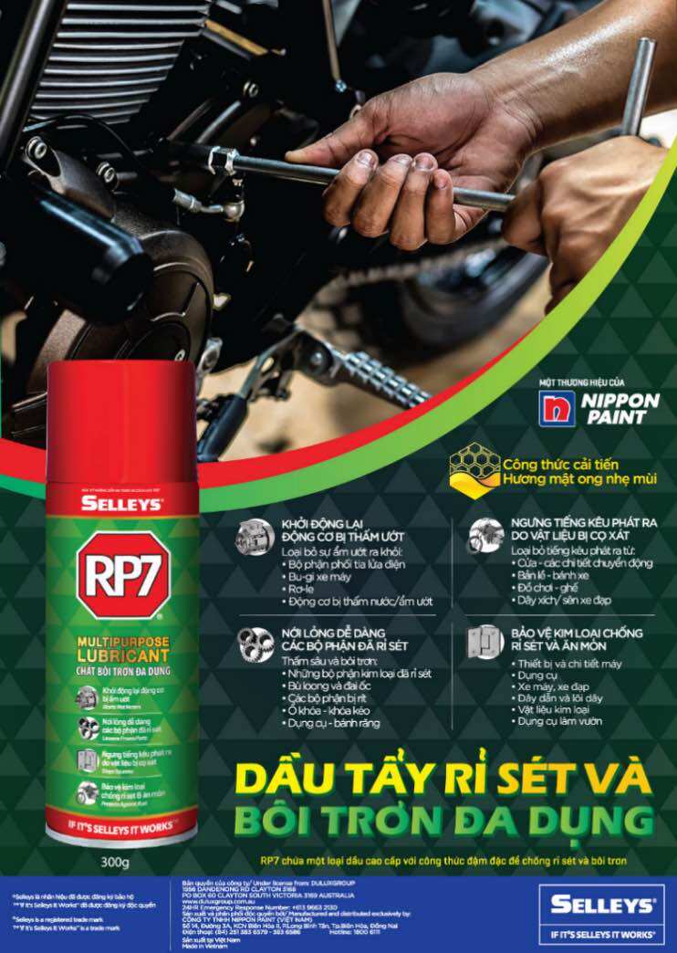 RP7 chai xịt bôi trơn và chống rỉ sét